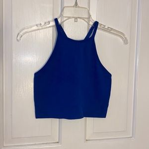 Blue ribbed bralette